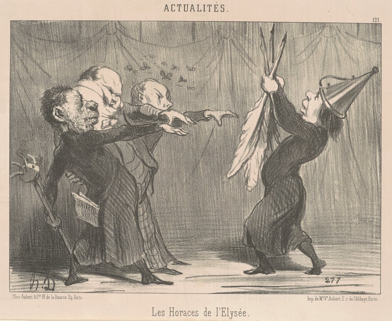 Kejseren aflaster... af Honoré Daumier