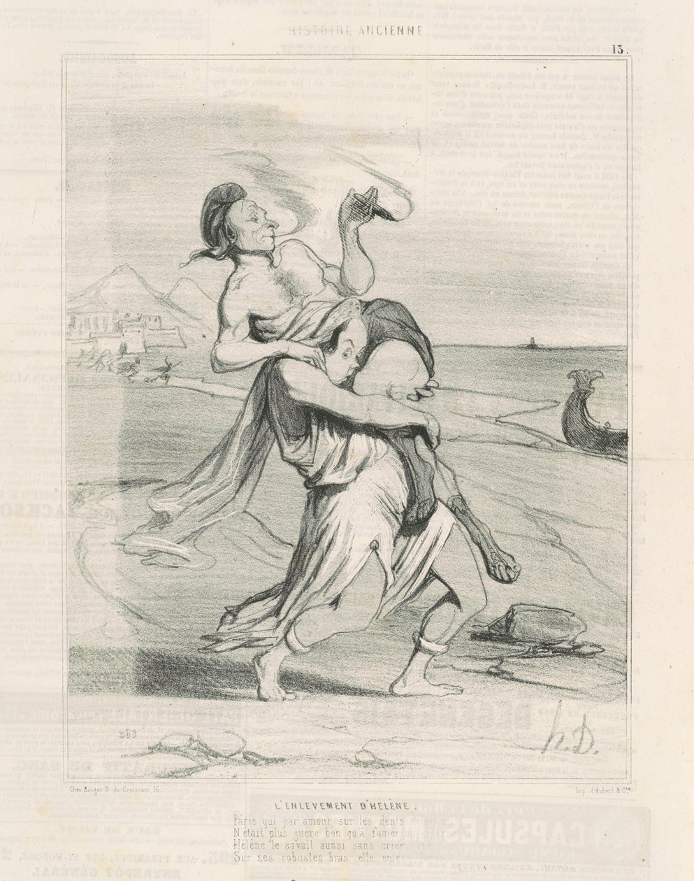 Bortførelsen af ​​Helen af Honoré Daumier