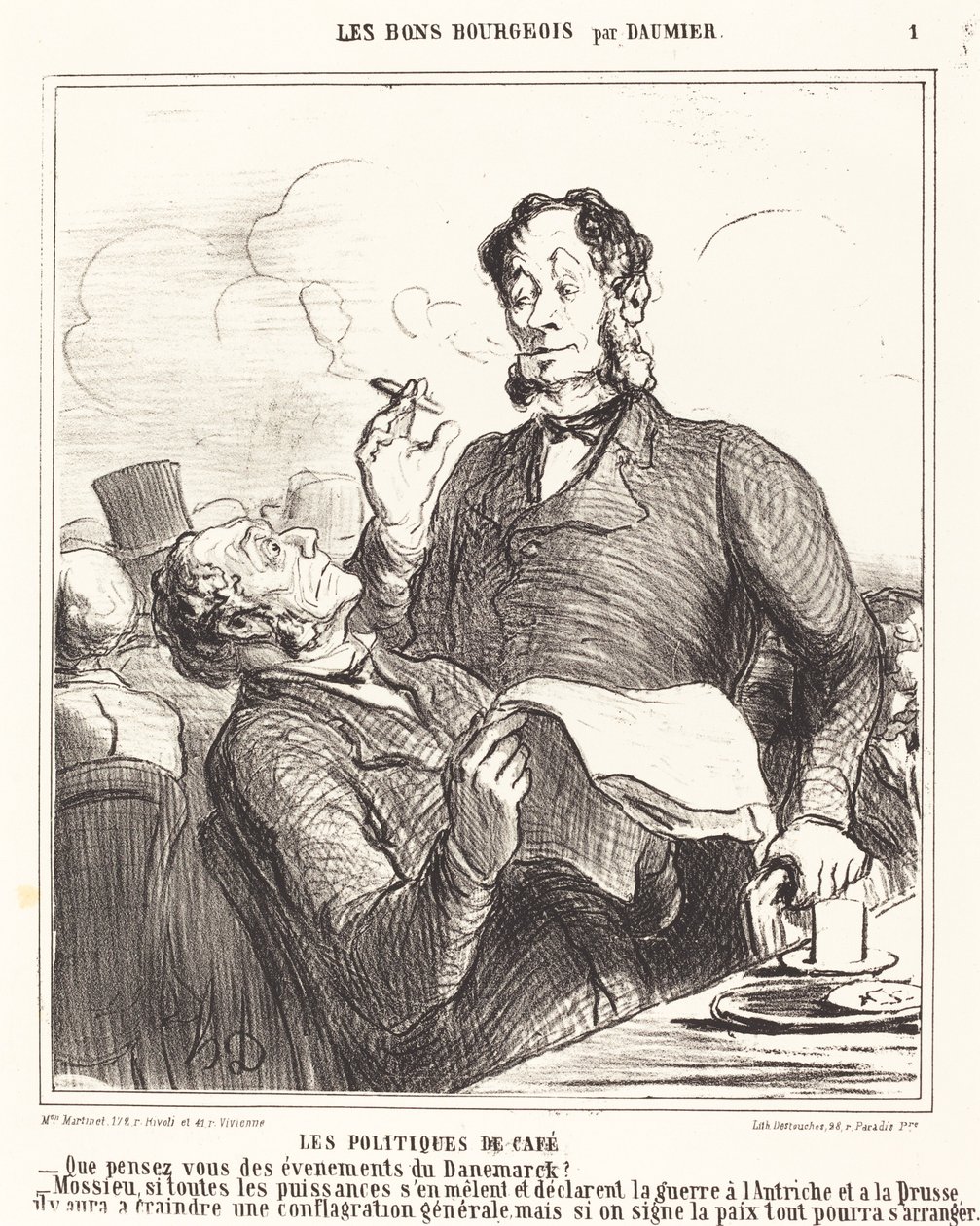Kaffepolitikker af Honoré Daumier