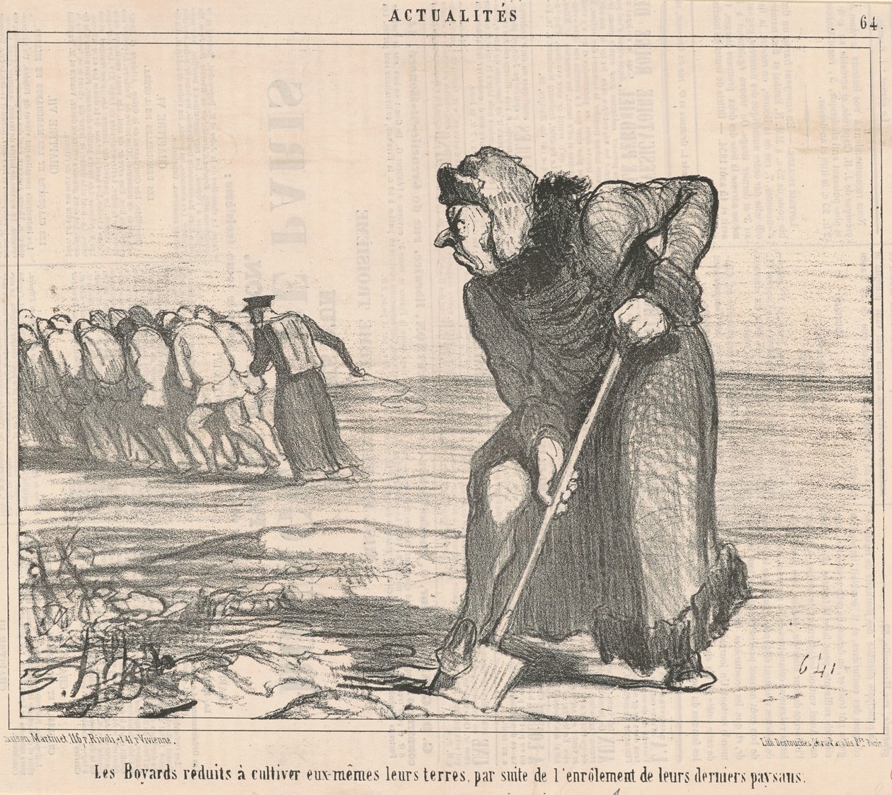 Boyarerne reducerede til at dyrke... af Honoré Daumier