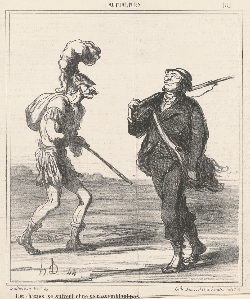 Jagter... Lign ikke ens af Honoré Daumier