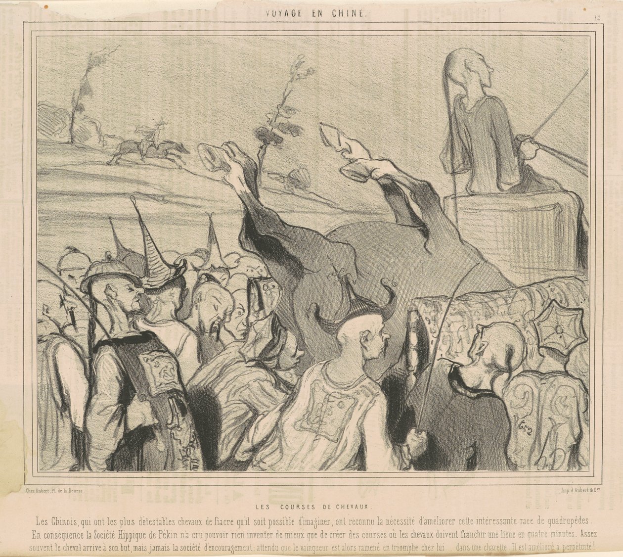 hestevæddeløb af Honoré Daumier