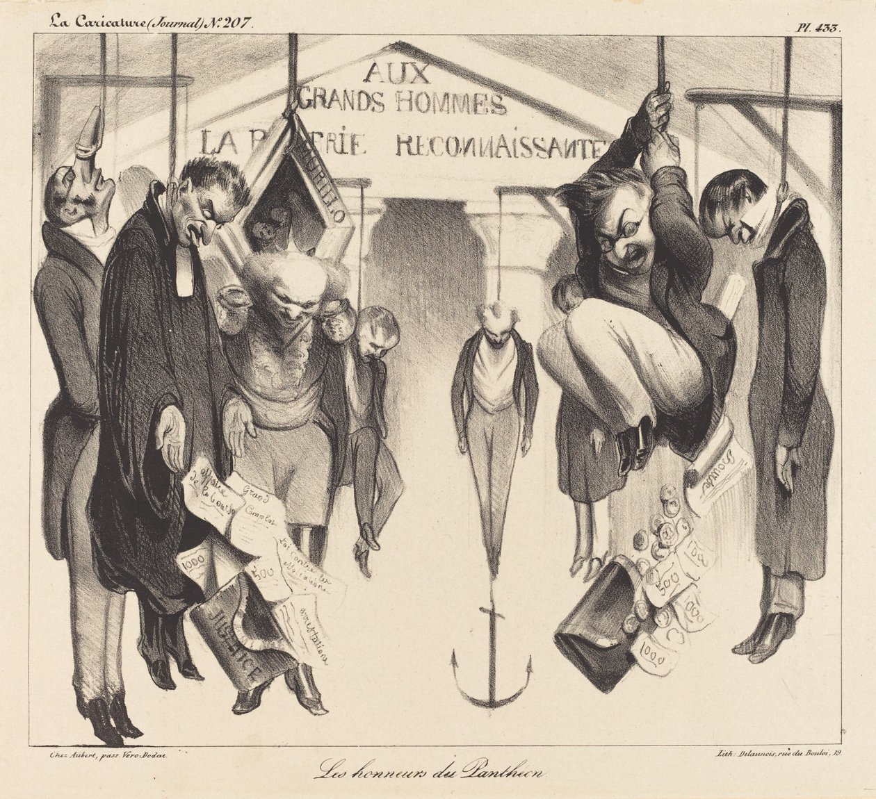 Pantheons hæder af Honoré Daumier