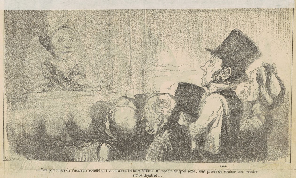 Menneskene i det venlige samfund, der... af Honoré Daumier