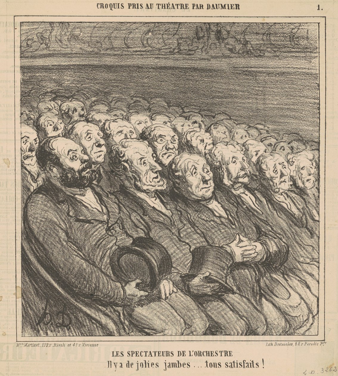 Orkester tilskuere af Honoré Daumier