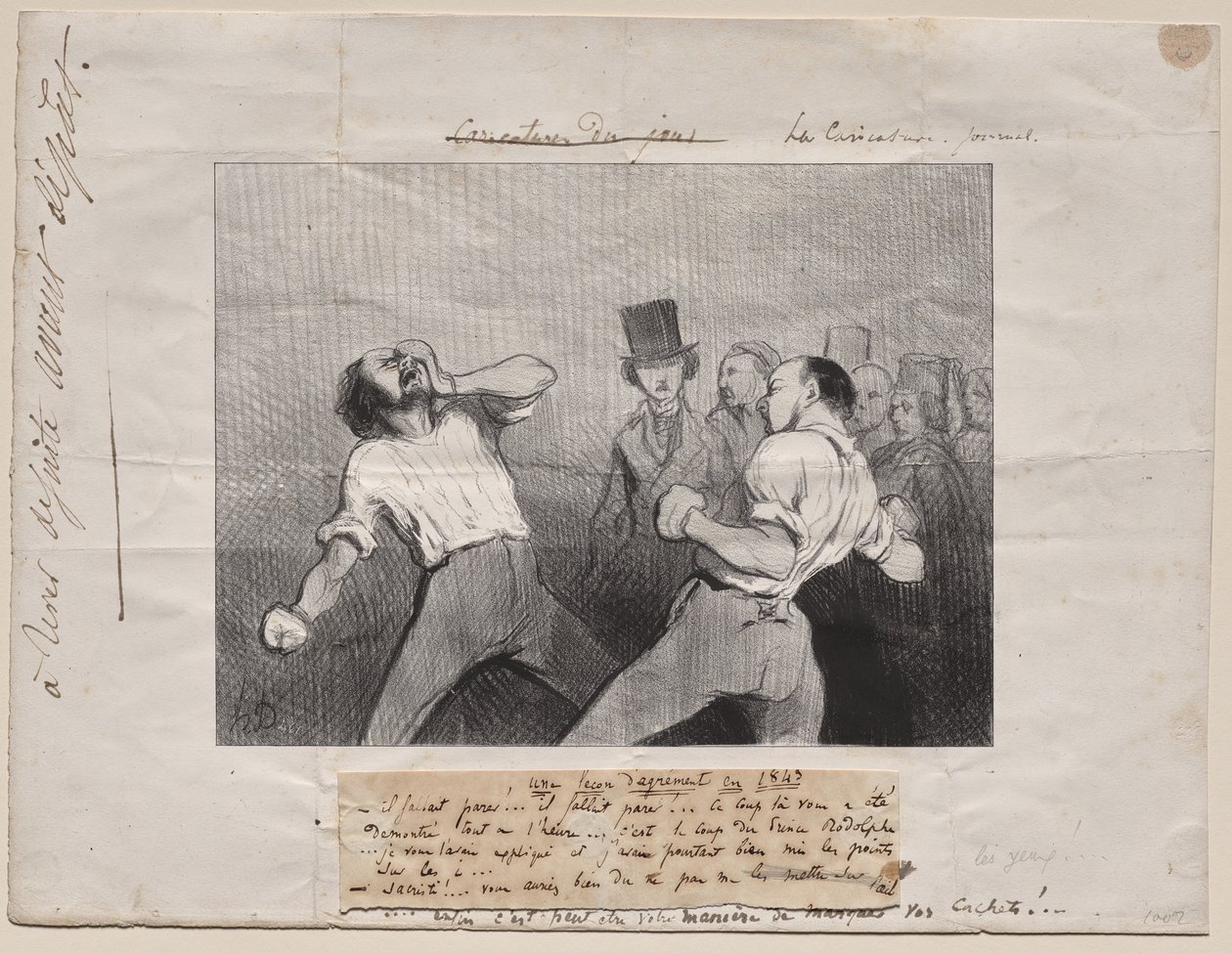 Lektion i forståelse i 1843 af Honoré Daumier