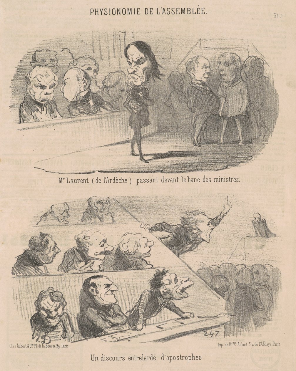 Mr. Laurent (fra Ardèche) Passerer... af Honoré Daumier