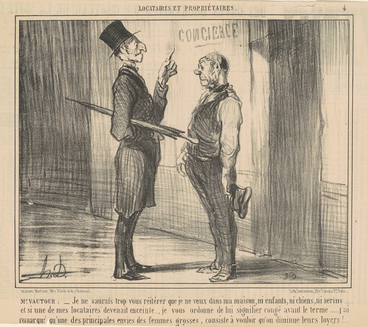 Mr. Vautour: Jeg kan ikke helt sige... af Honoré Daumier