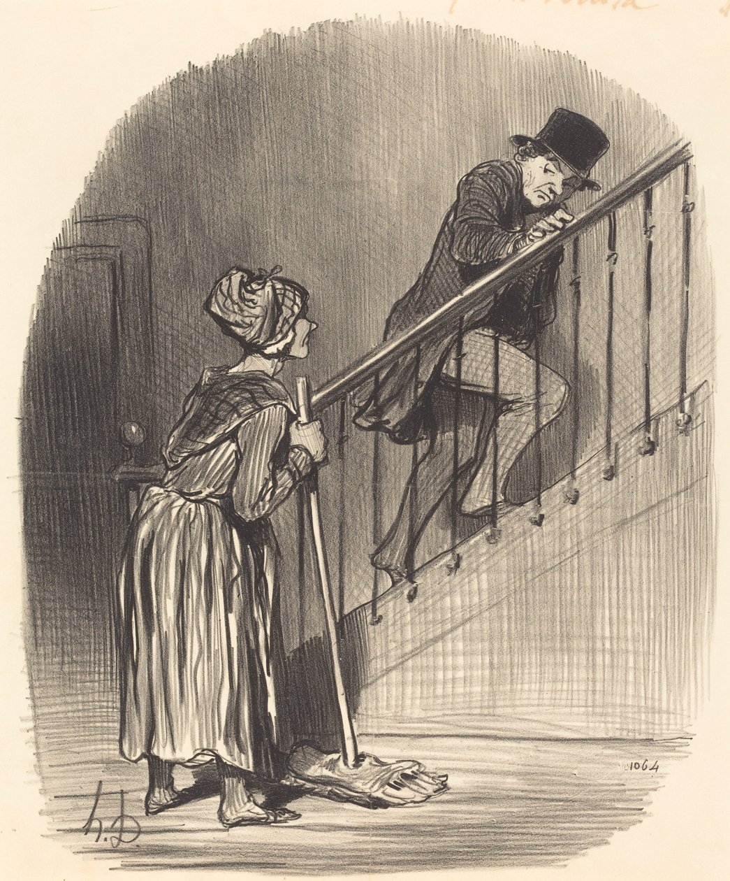 Er min kone hjemme? af Honoré Daumier