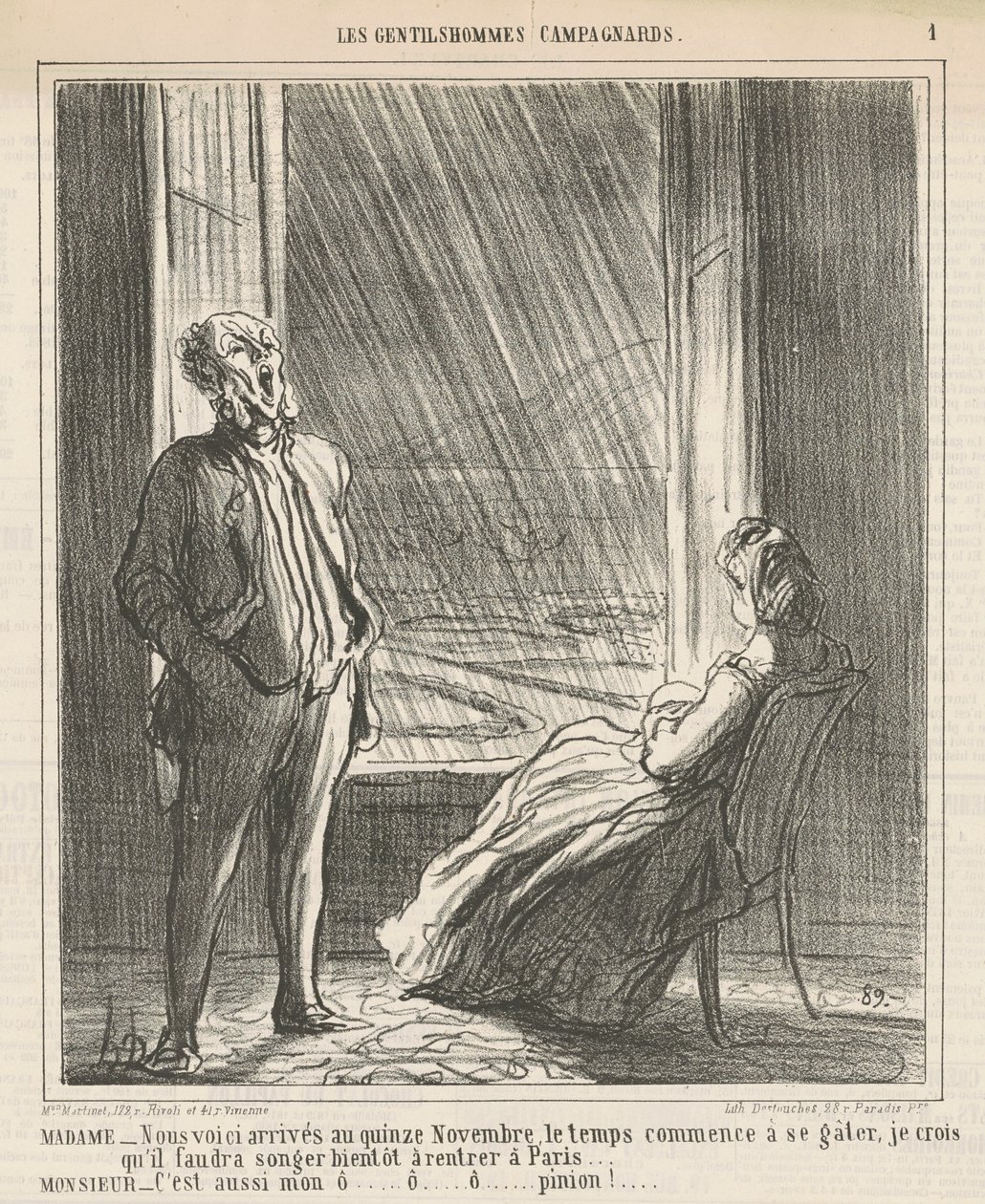 Madame ...Her er vi ... den femtende november af Honoré Daumier