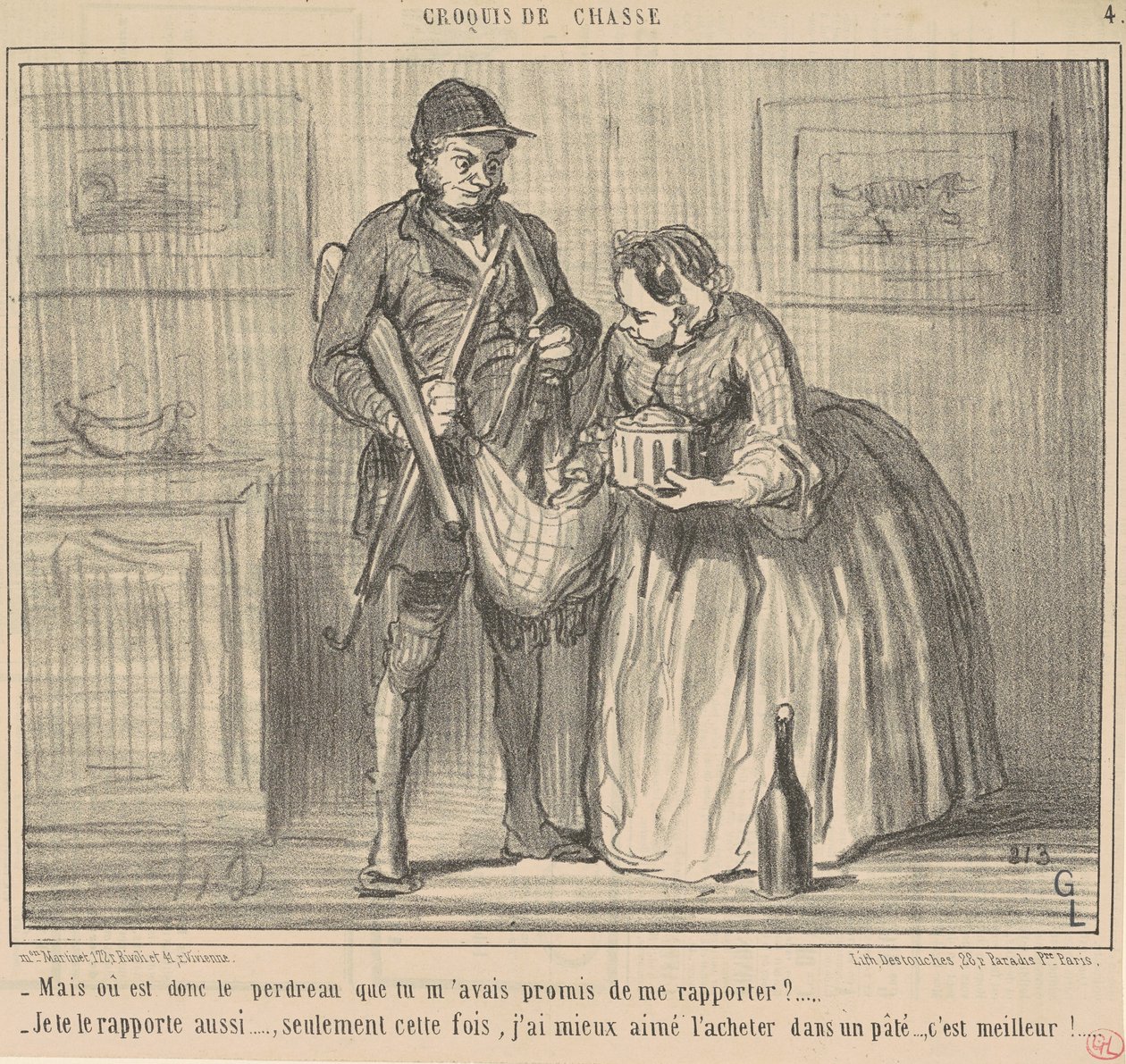 Men hvor er agerhønen af Honoré Daumier