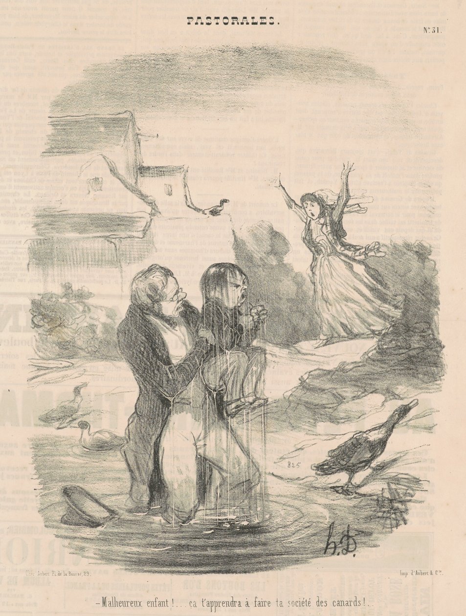 ulykkeligt barn! ... Det vil lære dig at gøre ... af Honoré Daumier