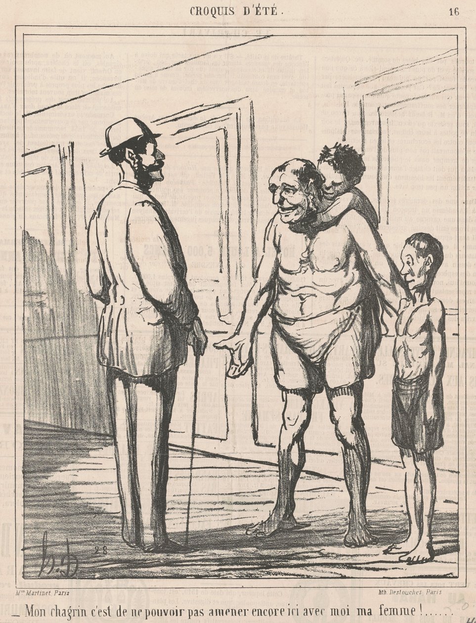 Min sorg er ikke i stand til at... af Honoré Daumier