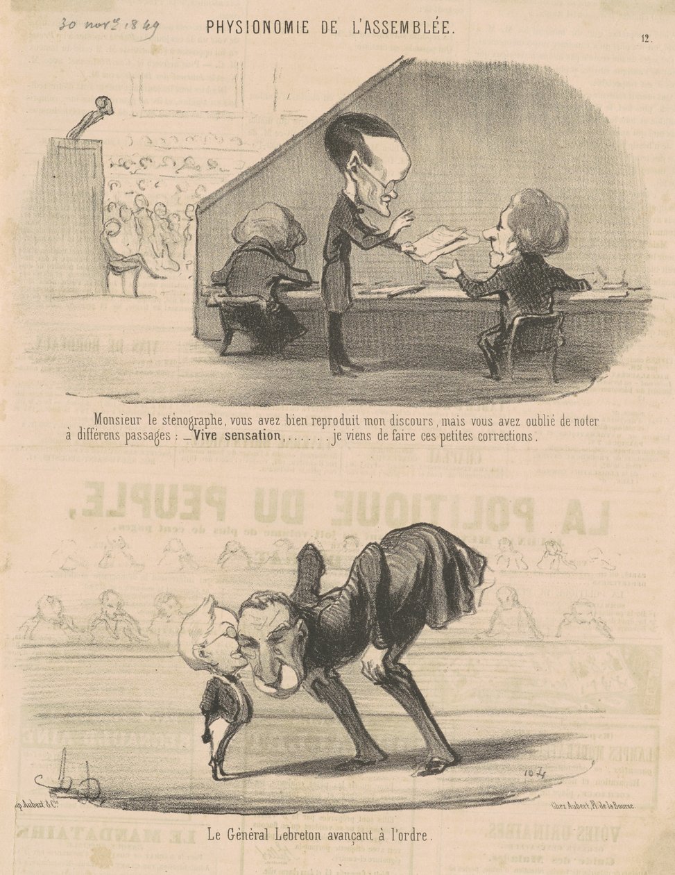 hr. stenograf... af Honoré Daumier