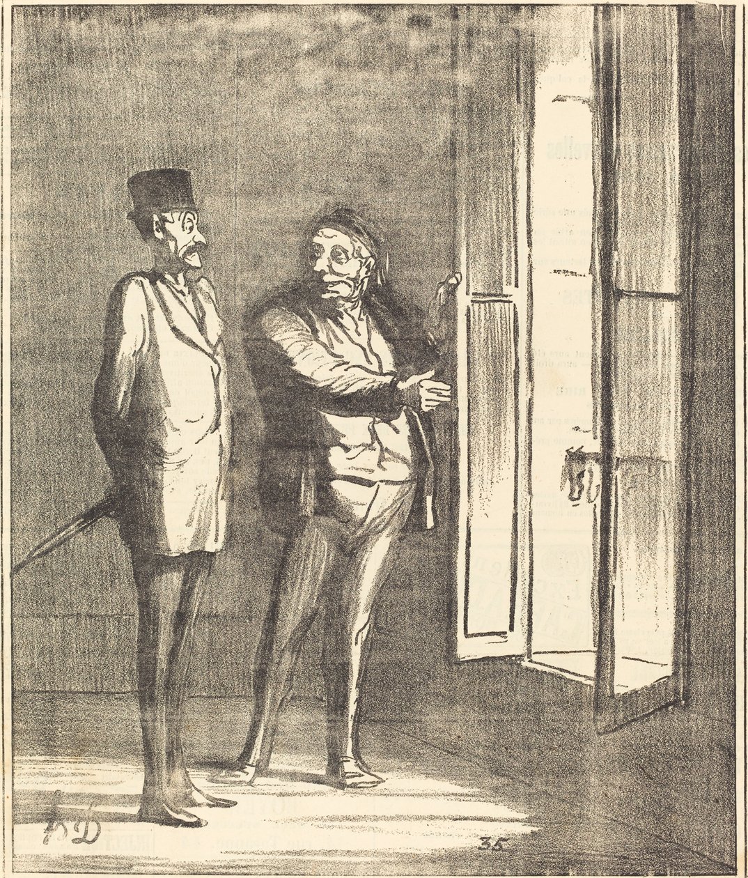 Sir vil have det fint her... af Honoré Daumier