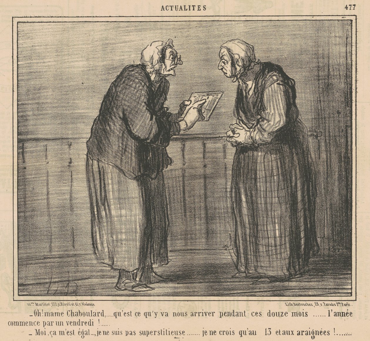 Åh! Mamechaboulard... hvad skal der ske... af Honoré Daumier