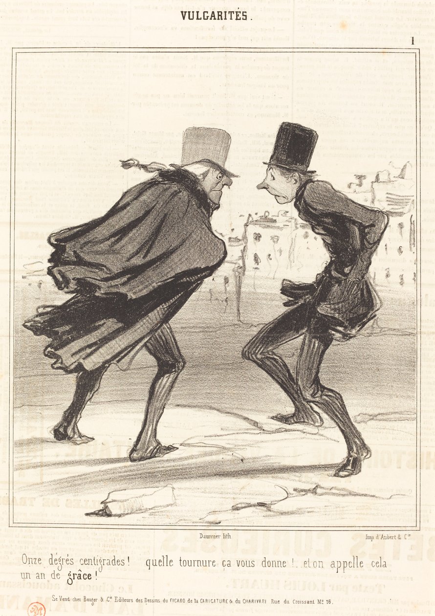 Elleve grader celsius! af Honoré Daumier