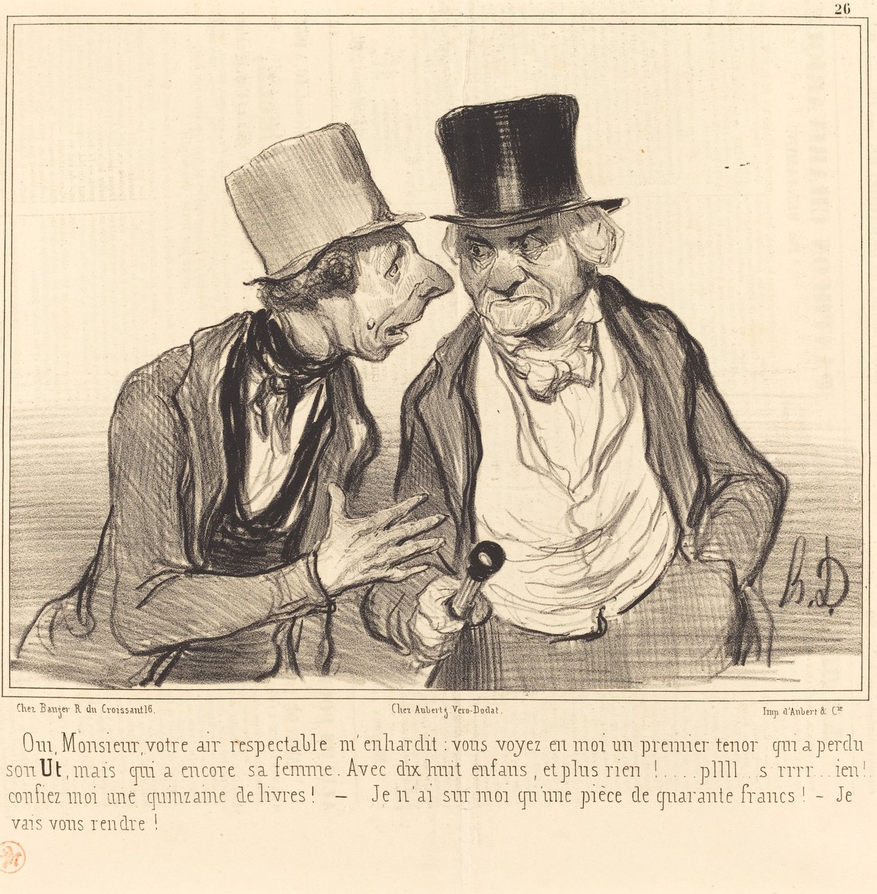 Ja, sir, din respektable luft opmuntrer mig... af Honoré Daumier