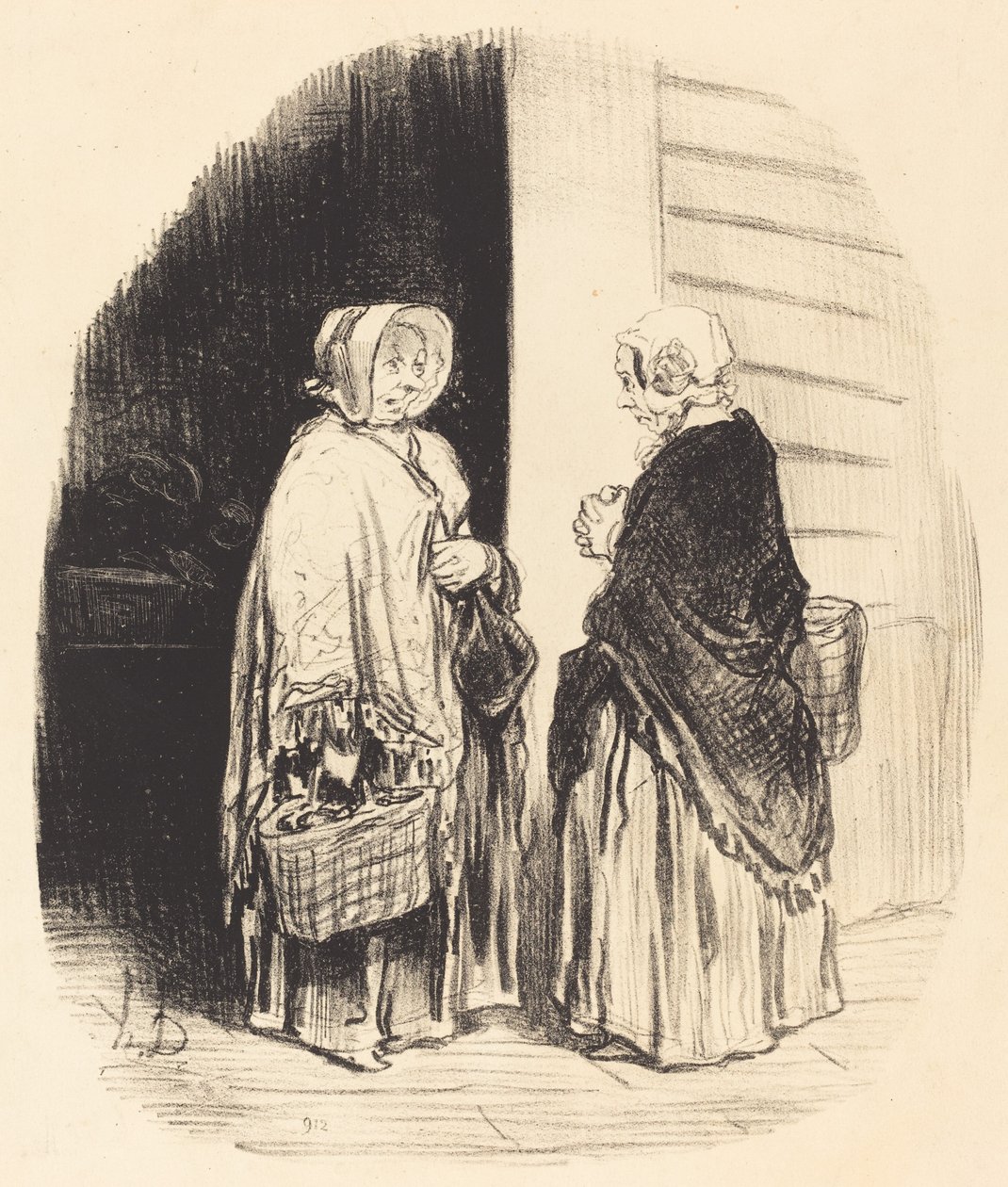 Ja, Madame Chaboulard... fireogtyve købmænd... [recto] af Honoré Daumier