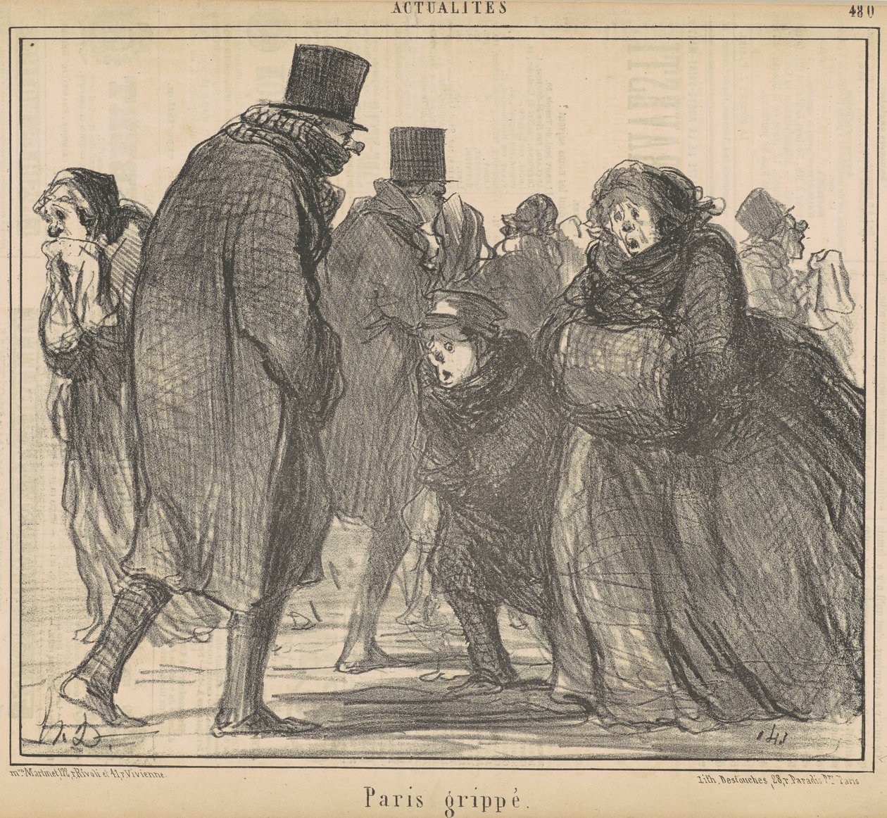 Paris tog fat af Honoré Daumier
