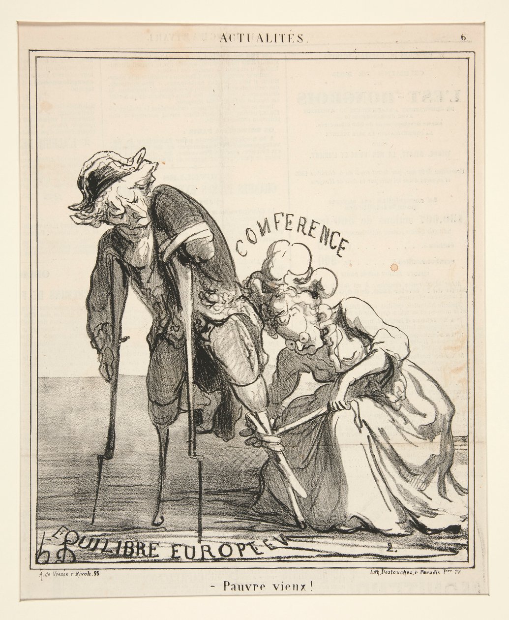 Stakkels gamle mand!, fra Actualites af Honoré Daumier