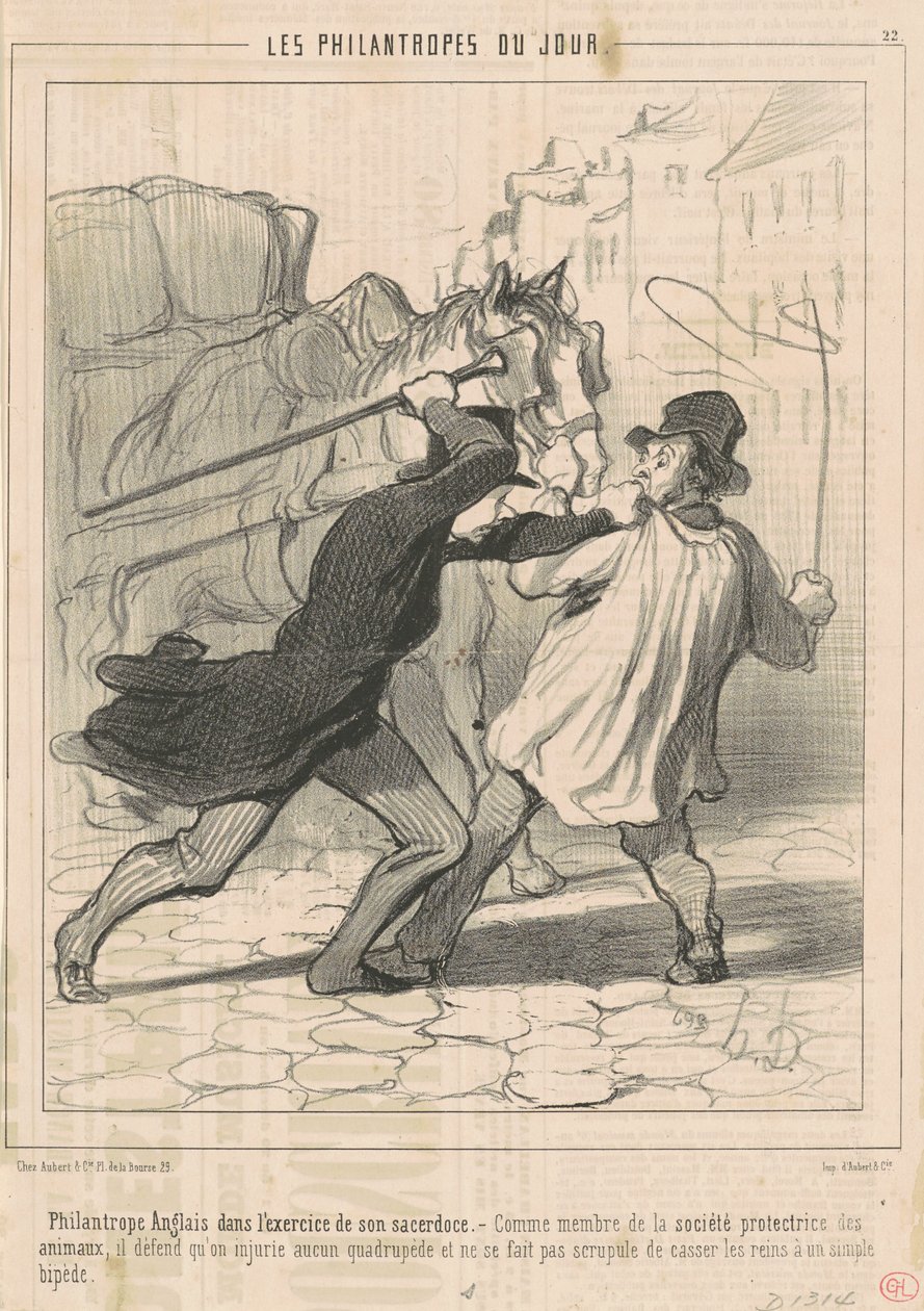 Engelsk filantrop i øvelsen ... af Honoré Daumier