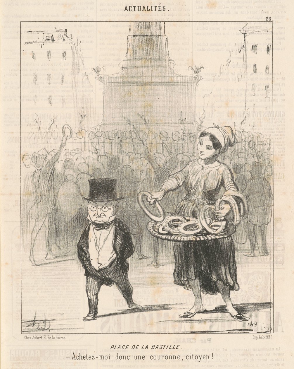 Bastilles sted af Honoré Daumier
