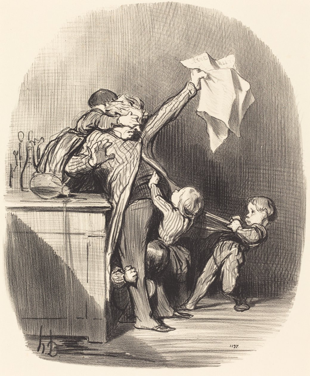 Fornøjelser ved faderskab af Honoré Daumier