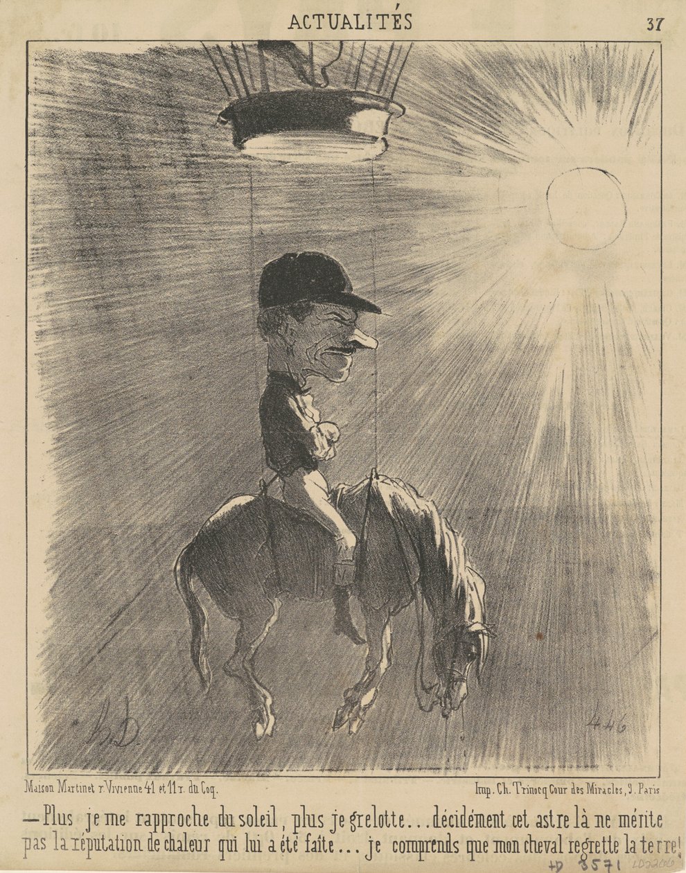 Jo tættere jeg kommer på solen... af Honoré Daumier