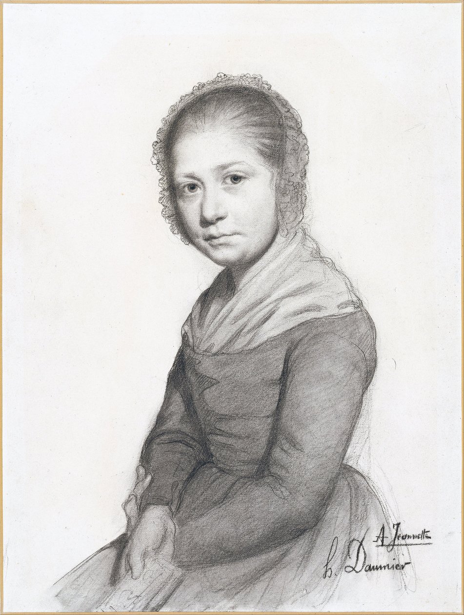 Portræt af en pige (Jeannette) af Honoré Daumier