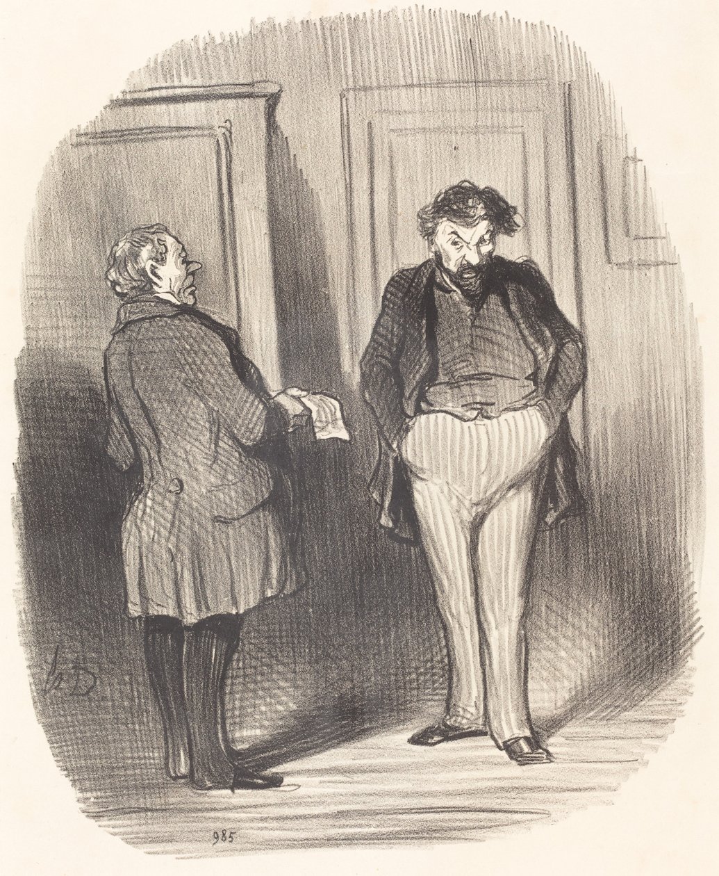Kan du fortælle mig...? Jeg har influenza!... af Honoré Daumier