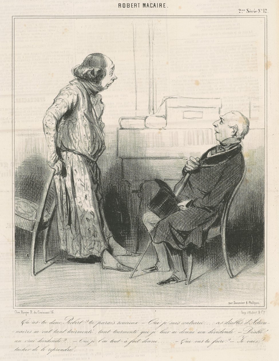 Hvad er der galt med dig, Robert? ... af Honoré Daumier
