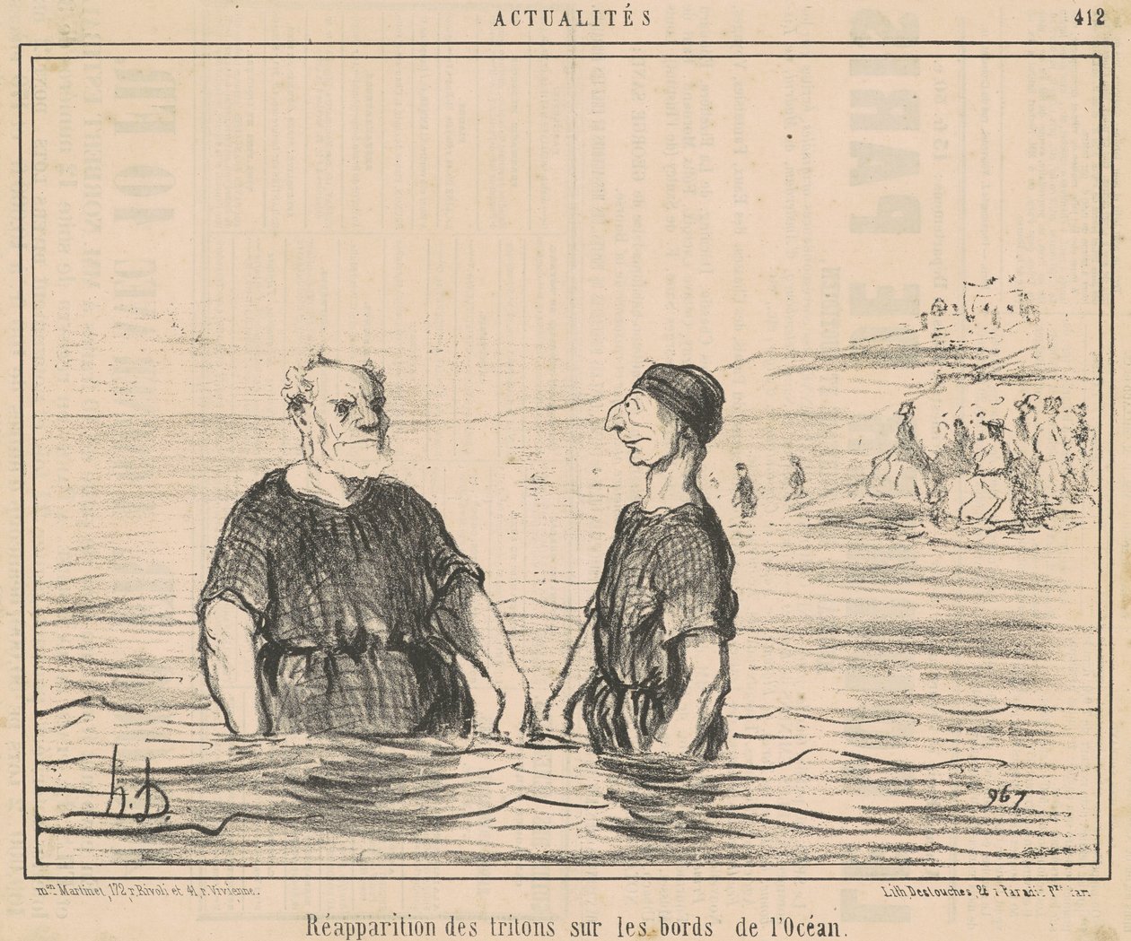 Genoptræden af ​​salamander ... fra havet af Honoré Daumier
