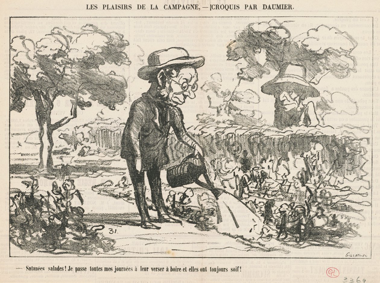 Forbandede salater... af Honoré Daumier