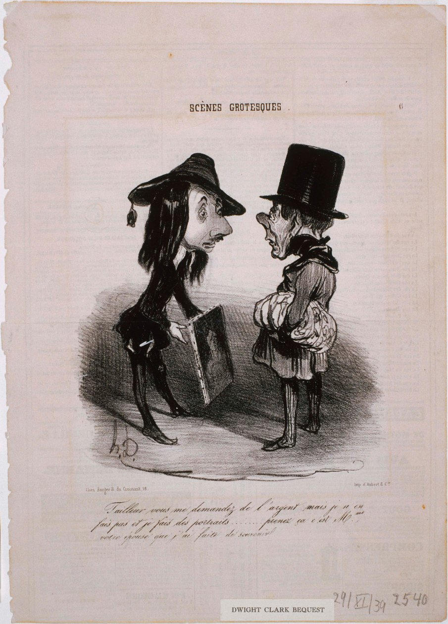 Groteske scener - Skrædder...Tag dette af Honoré Daumier