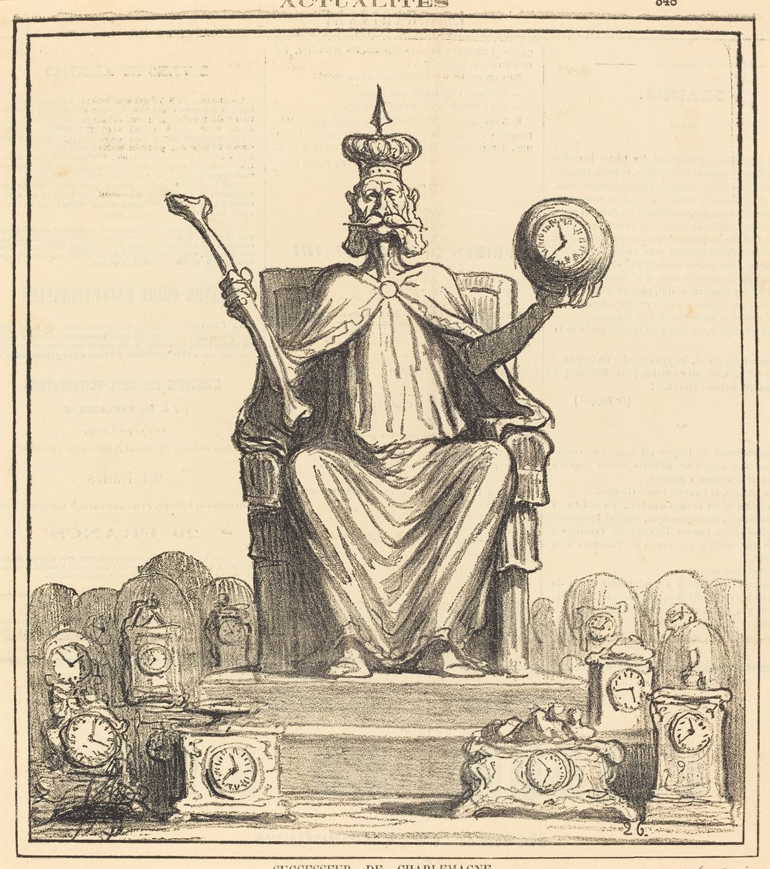 Charlemagnes efterfølger af Honoré Daumier