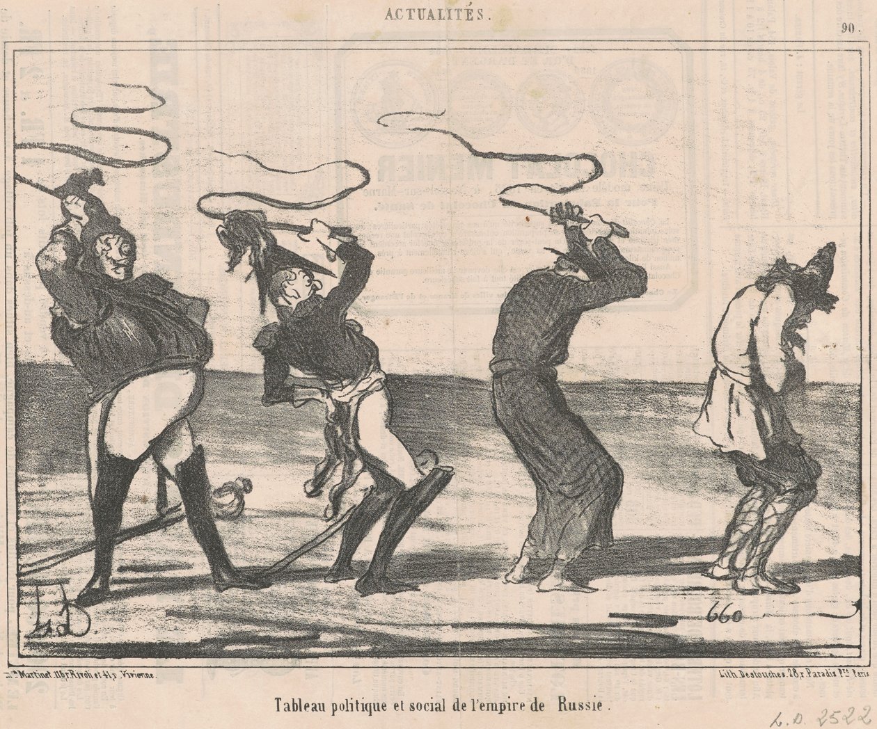 Tabel ... over det russiske imperium af Honoré Daumier
