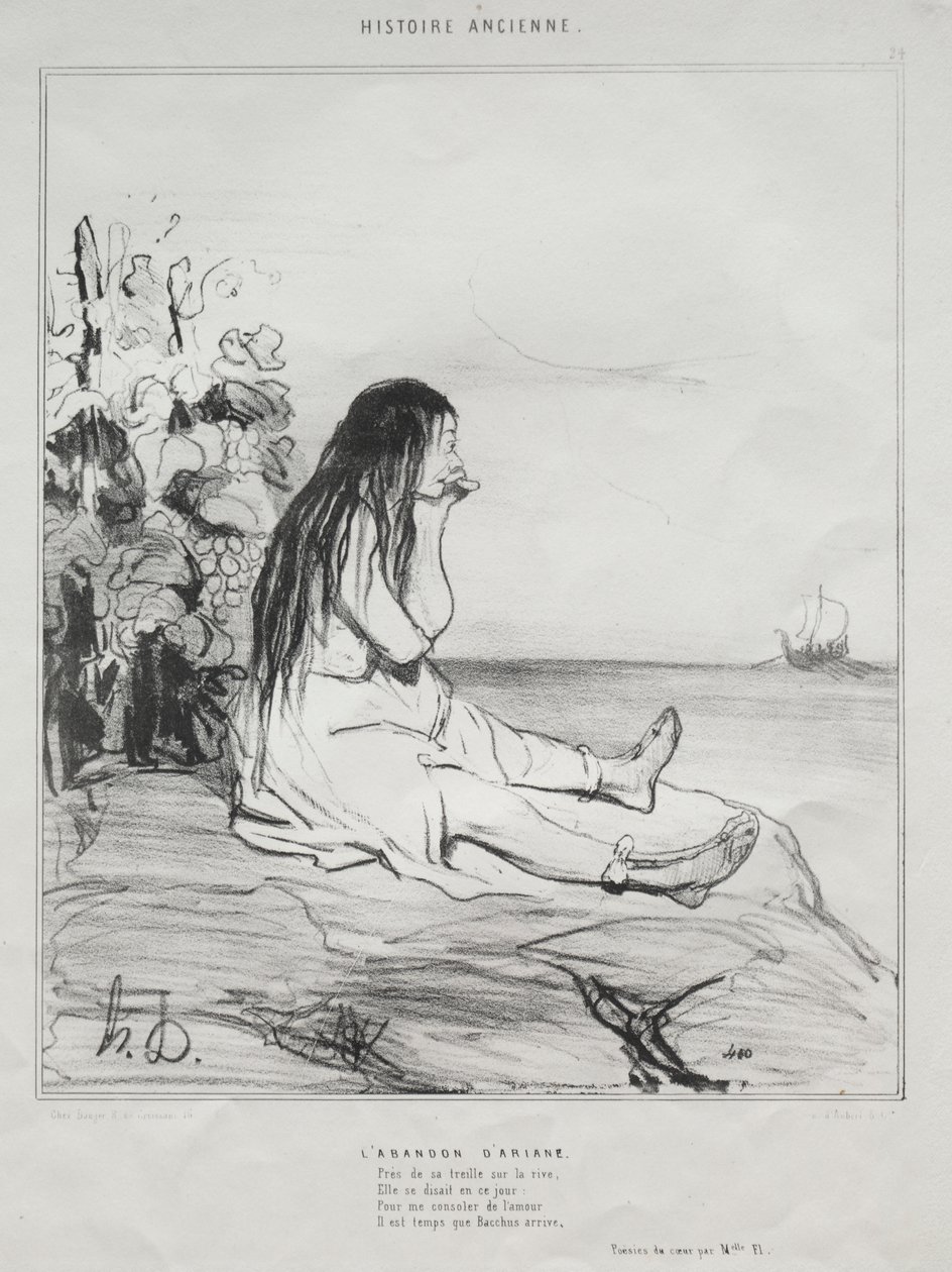 Opgivelsen af Ariadne af Honoré Daumier