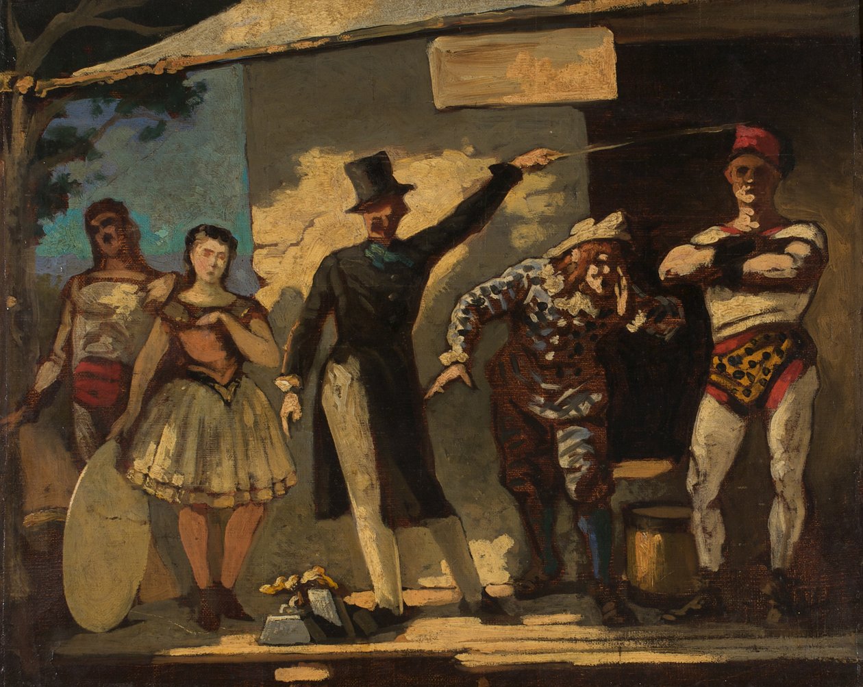 Saltimbanques, mellem 1860 og 1865. af Honoré Daumier