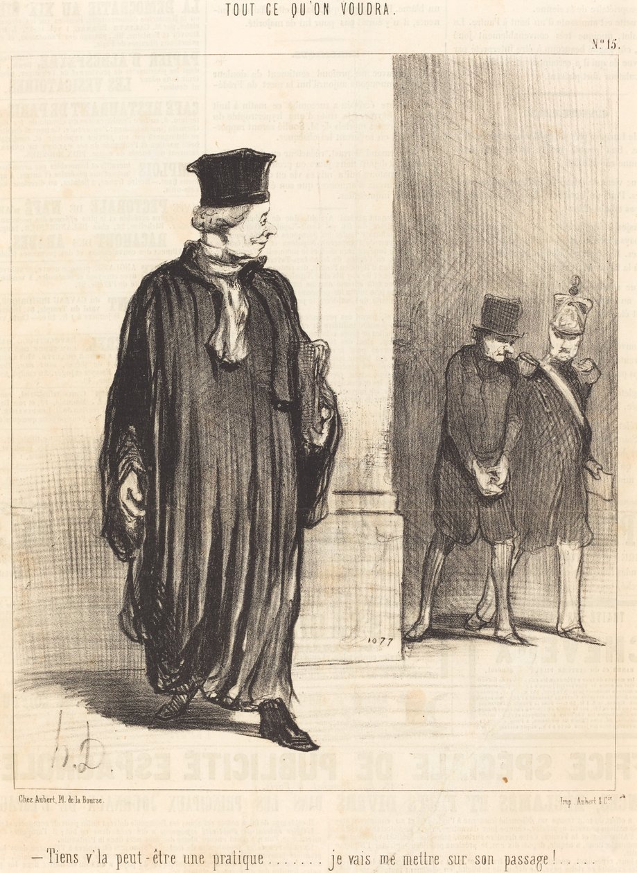 Her, måske en praksis af Honoré Daumier