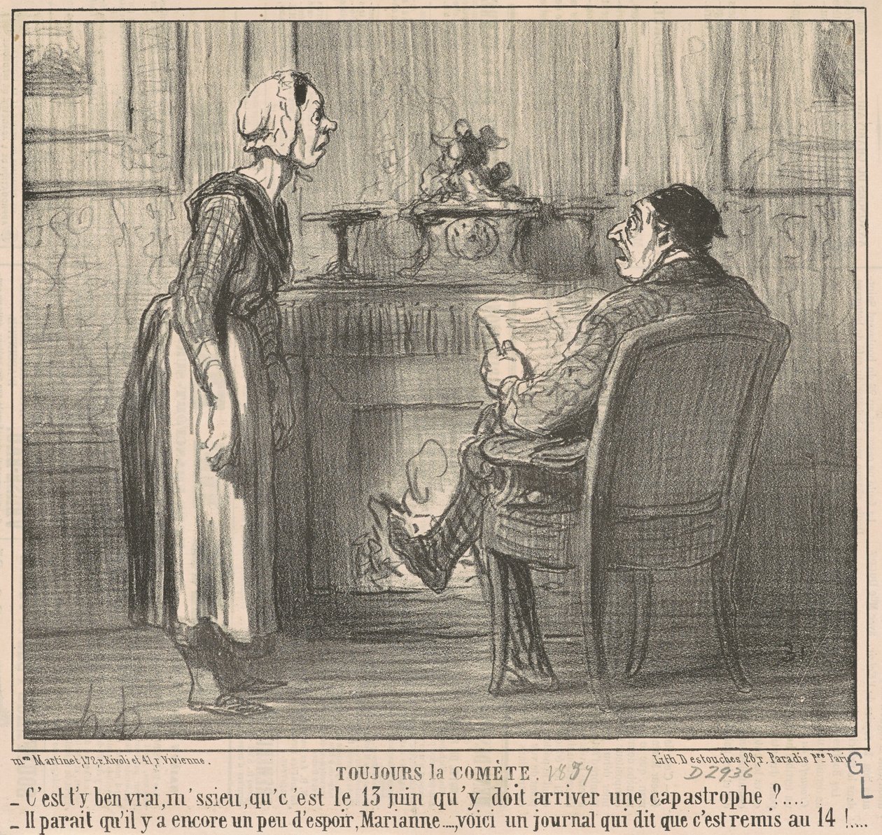 Altid kometen af Honoré Daumier