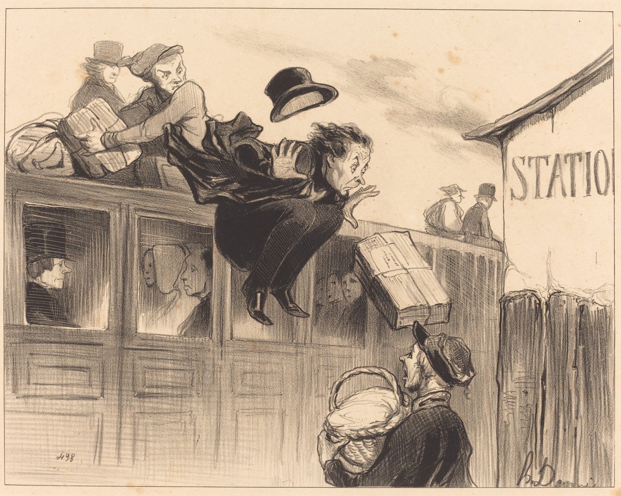 Tredive sekunder af stationen af Honoré Daumier
