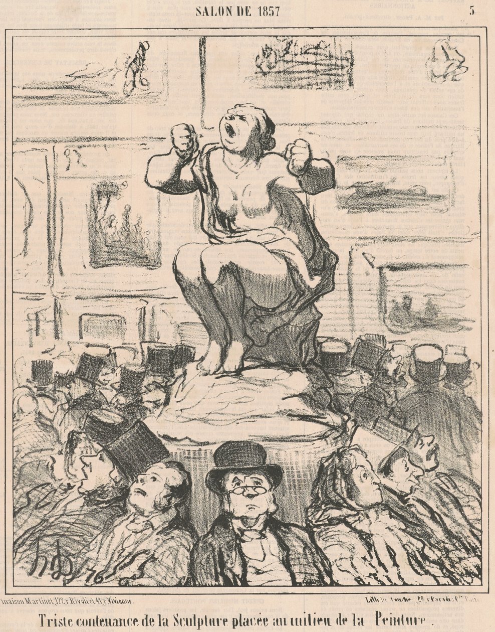 Skulpturens triste udseende... af Honoré Daumier