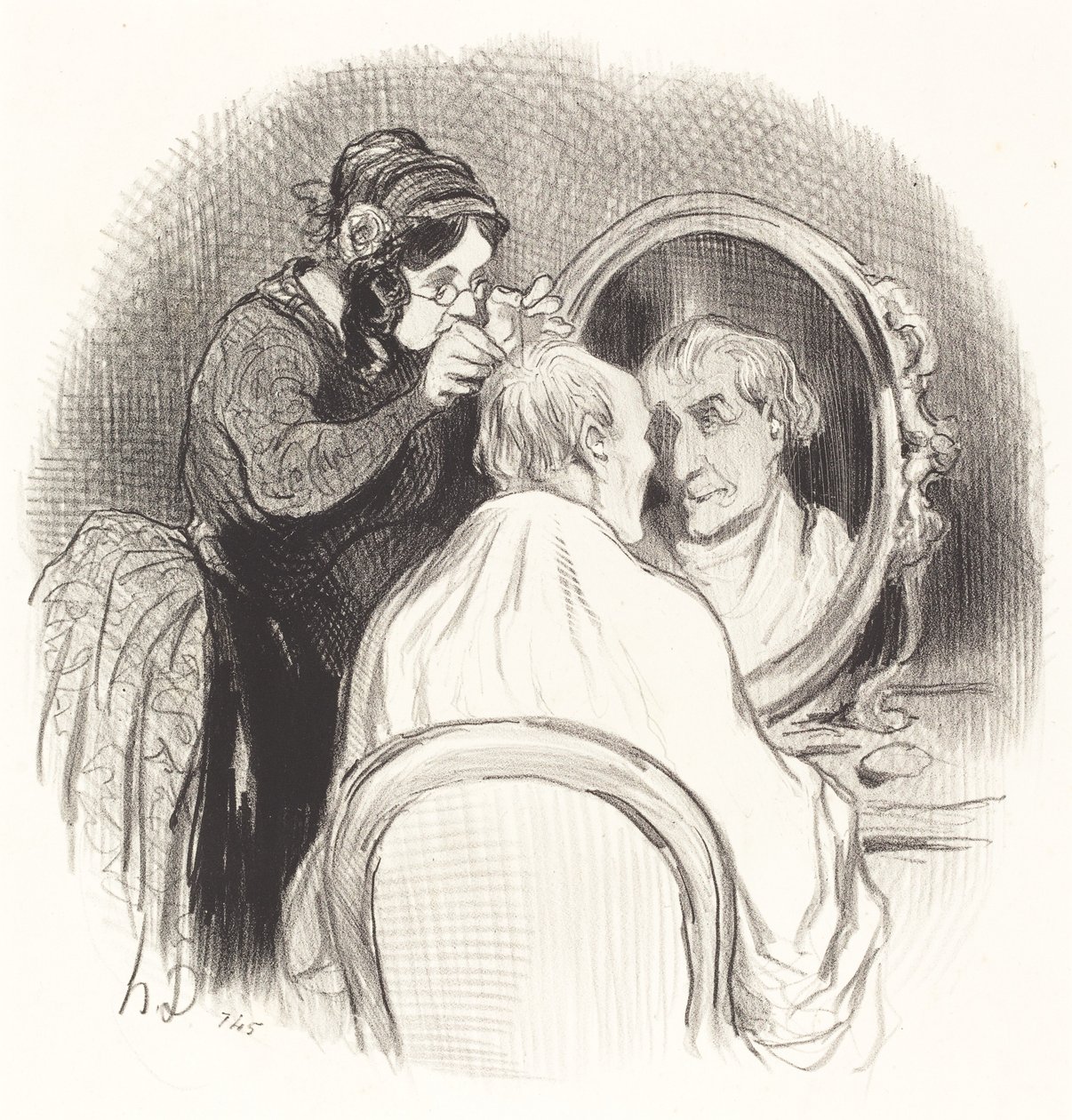 En herre, der er ved at være for ung af Honoré Daumier