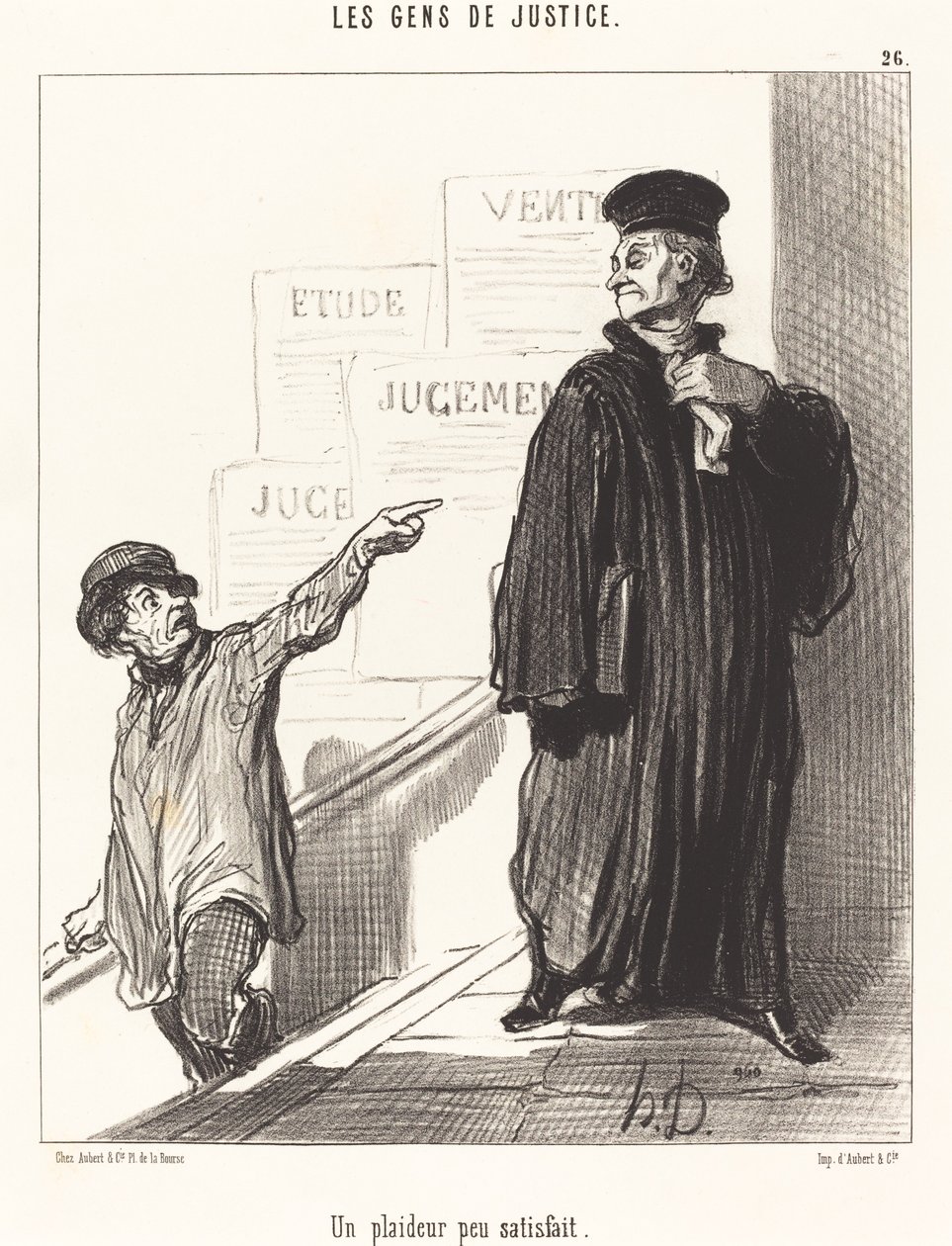 En utilfreds sagsøger af Honoré Daumier