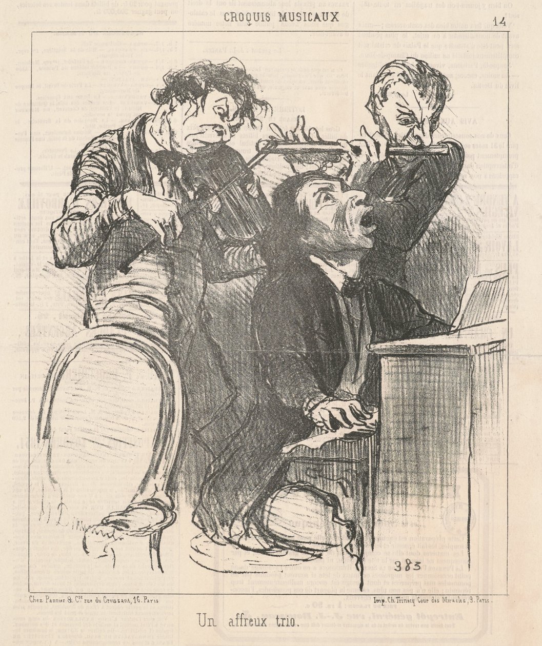 En frygtelig trio af Honoré Daumier