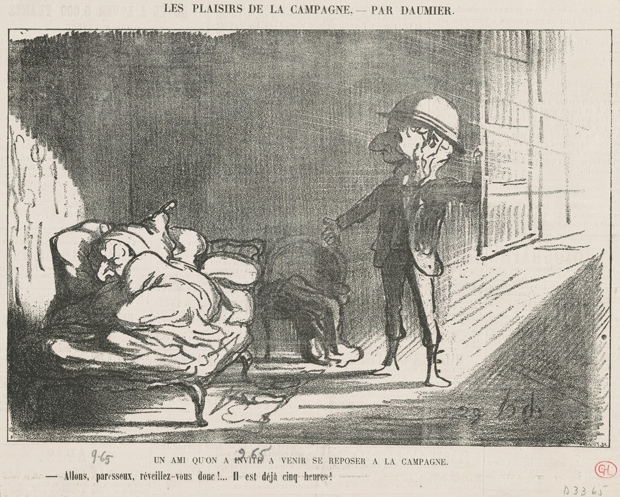 En ven vi inviterede... af Honoré Daumier