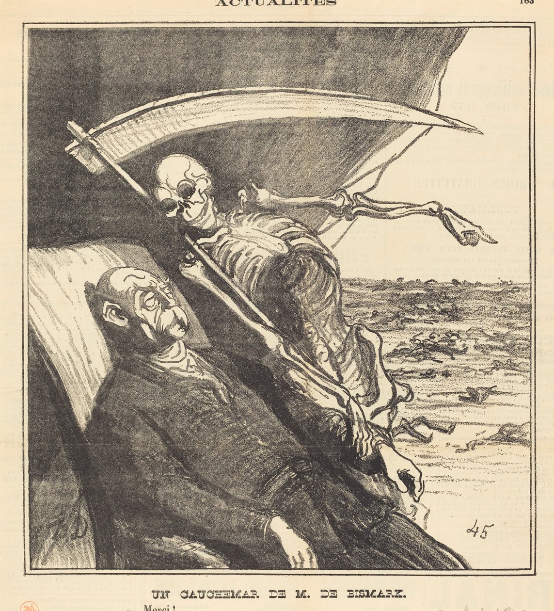 Et Mr. Bismarcks mareridt af Honoré Daumier