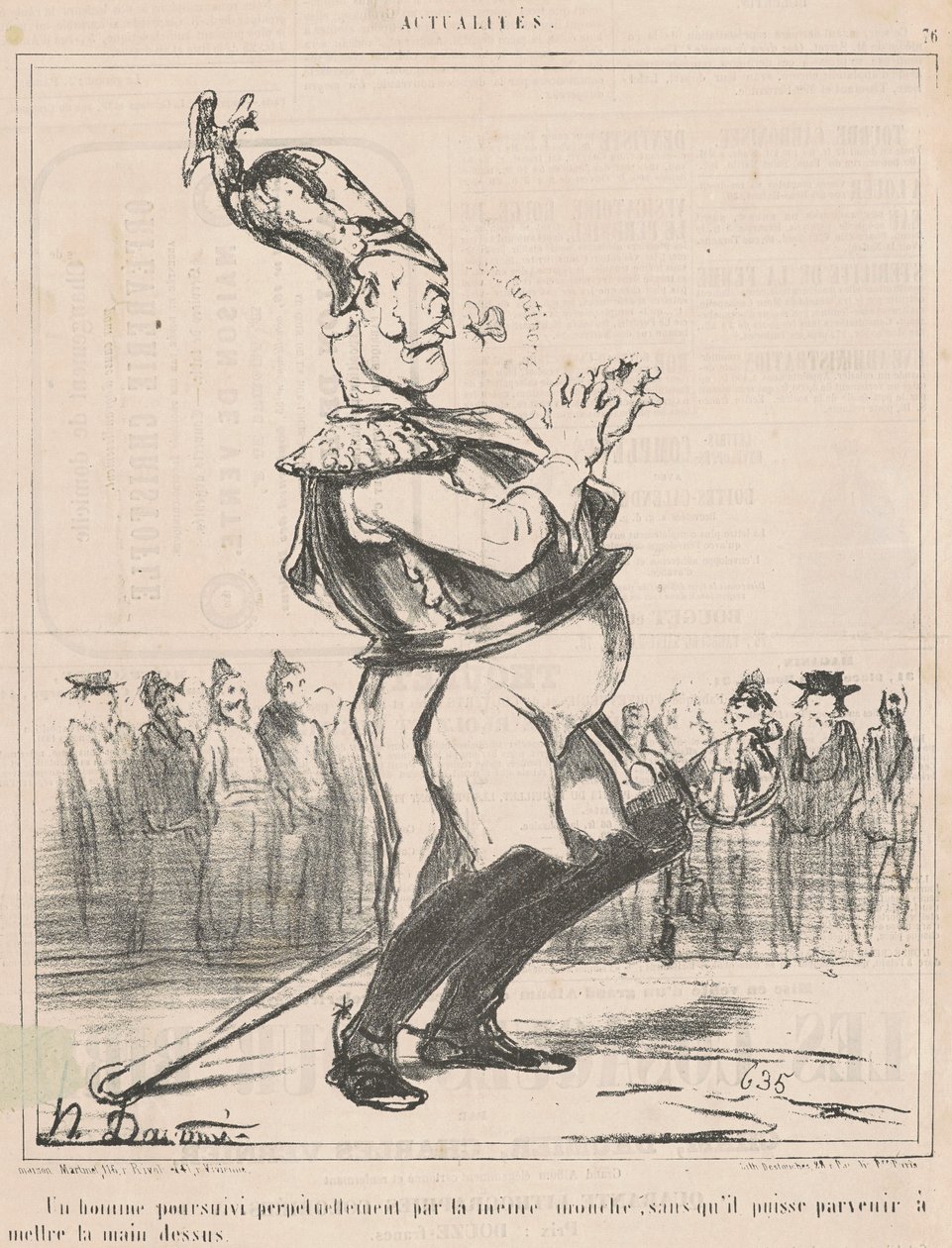 En mand, der bliver jagtet... af Honoré Daumier
