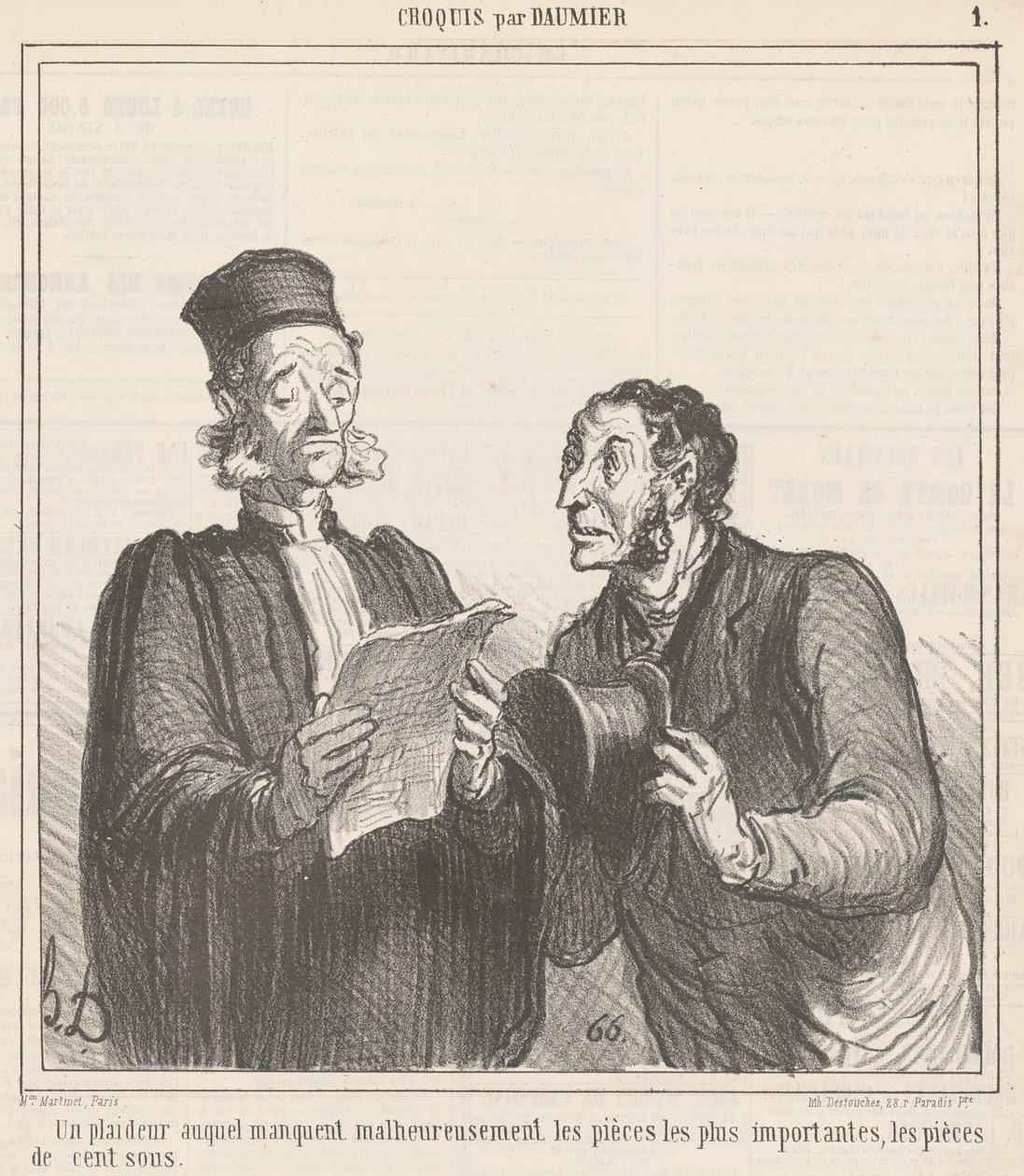 En retssag, der mangler... af Honoré Daumier